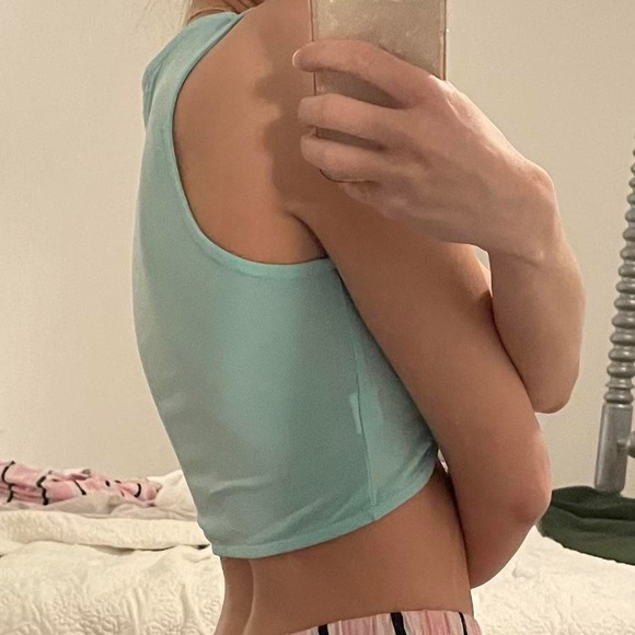 Amazon Bright Blue Crop Top - Picture 2 of 3